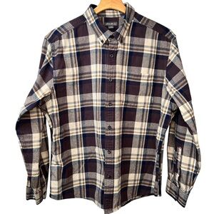 Eddie Bauer Plaid Brushed Cotton Button Down Shirt XL